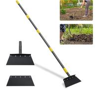 Pala di Pulizia Multifunzionale Distaccabile,220cm Pala da Giardino di Pulizia Diserbo Pala Piatta in Acciaio,Strumento per Piantare Diserbo all'Aperto,Pala per Diserbo/2Lame