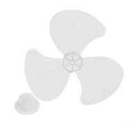 Pala di ricambio per ventola da 40,6 cm per ventole a piedistallo, in plastica PP leggera con copertura per dado, design a basso rumore (bianco)
