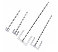 Pala E in acciaio inox per agitatori e miscelatori da laboratorio 1 pezzo | Acciaio 304 resistente ai chimici, geometria lama E, 9 configurazioni, asta completa(100x8x400mm)