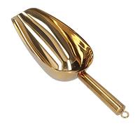 Pala ghiaccio in acciaio inossidabile, Pala robusta con manico ergonomico per ghiaccio farina caramelle gelato, Design unico e facile da pulire, Acciaio inossidabile lucido per Bar Cucina Casa