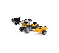 Pala gommata a pedali FALK SuperBuilder con volante direzionale e rimorchio - Nouvo