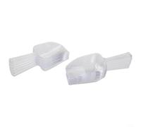 Pala in plastica ad alta trasparenza, confezione da 12 pezzi, strumento multiuso per raccogliere granelli di ghiaccio, sabbia e tè, con tre dimensioni, leggere e facili da usare, per adulti e bambini