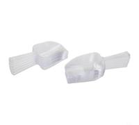 Pala in plastica trasparente multiuso per granelli di ghiaccio, sabbia e tè, strumento leggero per uso domestico e giardino, confezione da 12 (misura grande)