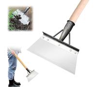 Pala multifunzionale per la pulizia, pala quadrata da giardino - Pala piatta in acciaio al manganese non include palo, 20,3-30,5 cm resistente strumento da giardino per scavare, bordare il prato e