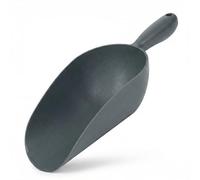 Pala multifunzione - Misuratore di mangime per cani e cavalli, pala per giardino, terra e cucina - materiale resistente e forte - cucchiaio dosatore resistente ed ergonomico (grigio)