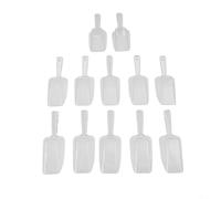 Pala multiuso in plastica trasparente per granelli di ghiaccio, tè e sabbia, ad alta visibilità, leggera, riutilizzabile, gadget da cucina (medio e medio)