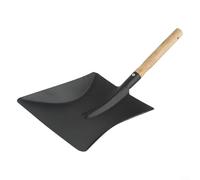 Pala per camino con struttura in ferro e manico in legno per una rimozione efficiente della cenere (L)