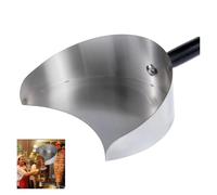 Pala per carne, 22,5 x 17,5 x 8 cm, pratica pala per kebab per una facile raccolta, in acciaio inox, raccogli carne, vaschetta di raccolta per barbecue