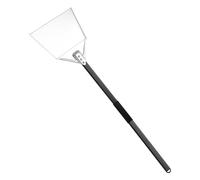 Pala per cenere in acciaio inox - Pala per braciere, a carbonella e cenere, per grigliare, in un unico pezzo intatto, pala da forno con manico a S