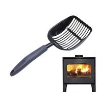Pala per cenere per braciere resistente al calore portatile | Paletta in metallo per ceneri per caminetto, fornelli a legna, accessori per braciere, forniture per barbecue portatili, falò