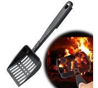 Pala per cenere scavata in metallo - Colino per cavoli in ferro per stufe a legna, strumenti per , rimozione ceneri per barbecue all'aperto, attrezzi per la pulizia del , filtro per ceneri
