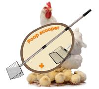 Pala Per Escrementi Di Pollo Con 2 Teste Di Pala, Pala Setaccio in Acciaio Inox Larga 25 Cm, Pala Telescopica 50-180 Cm, Accessori Per Pollaio Adatta A Cavalli, Maiali E Piccoli Animali, Pala Setaccio
