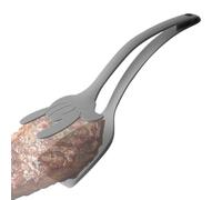 Pala per frittura - Nylon | Pinze per pala alimentare multifunzione 12 pollici | Pellê per pesce per bistecca, hamburger, clip per spatola da cucina in acciaio inox per barbecue, pancake,