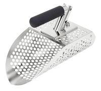 Pala per la rilevazione di metalli, in acciaio inox e acciaio inox, pala per metal detector, accessori per metal detector, rastrello per pulci di sabbia per la spiaggia, pala a a setaccio rapido