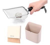 Pala per lettiera per gatti, pala in acciaio per cassetto della lettiera - accessorio di setacciatura liscia risparmio di spazio strumento di pulizia per le deiezioni di gattini e animali da compagnia