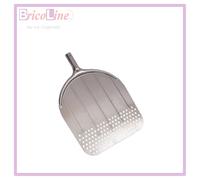 PALA DA PIZZA FORATA ALLUMINIO ANODIZZATO 32X34cm FORNO QUDRATA SENZA MANICO