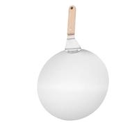 Pala Per Pizza - Cursore Per Pala Per Pizza In Acciaio Da 43,8x25,3 Cm, Comodo Raschietto Per Pasta Rotondo | Bucce Per Pasta Scorrevoli Con Manico In Legno E Da Cucina Per Cuocere Barbecue