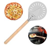 Pala per pizza da 7 pollici Pala per pizza Pala per pizza Spatola per torta con manico in legno per pizza Forno a pietra Grill Torte per pane Biscotti Strumento per la cottura della torta Forniture