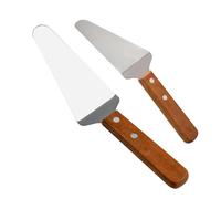 Pala per pizza in acciaio , 25,5 cm, manico in legno, spatola | Antiscivolo, paletta durevole per pizza, torte, pasticceria, ristorante e cucina
