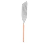 Pala per Pizza in Acciaio Inox con Manico lungo Legno Perforata Argento | Design Traforato per Crosta Croccante, Supporto Stabile, per Pizze e Focacce, Uso