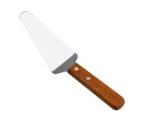 Pala per pizza in acciaio , per torte con manico in legno | Paletta triangolare per torte in acciaio inox 430 e legno, 25,5 x 6 cm, per pizza, torte, lasagne, torte, ristoranti