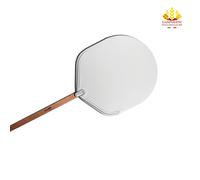 Pala per Pizza Ovale in Alluminio con Manico in Legno da 160 cm