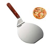Pala per Pizza, Paletta per Pizza con Manico in Legno e Vassoio di Metallo in Acciaio Inossidabile per Pizze Fatte in Casa, Manico Pala Pizza, per Gualsiasi Esterno o Interno Pizza Grill Forno