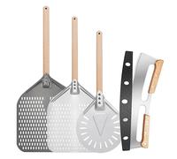 Pala per pizza perforata in alluminio da 12/14 pollici con manico staccabile Forno antiaderente Paddle Spatola Turner Accessori