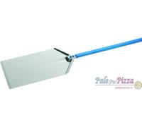 Pala per pizza tipo Romana di GiMetal anodizzata 23x40 cm manico di 60 cm, diametro 23x40 cm