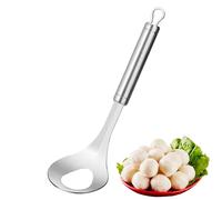 Pala per polpette, cucchiaio per polpette, in acciaio, con fori, manico lungo, non aderente, per manzo, pollo, carne di maiale