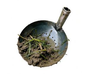 Pala per setacciare la terra: ferro resistente, rimozione efficiente dei fanghi, design della pala resistente, strumento multiuso | ideale per giardino, fattoria, costruzione, paesaggio, fienile