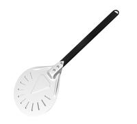 Pala piccola per pizza, spatola per pizza da 17,8 cm, in acciaio inox, senza cuciture, comoda paletta scorrevole e strumento per cucinare, cuocere, grigliare a casa e ristoranti