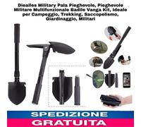 Pala Pieghevole Militare Multifunzionale Badile Vanga. Ideale Per Campeggio