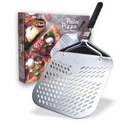 Pala Pizza 32x32 in Alluminio Forato per Forno robusto Manico richiudibile Pane