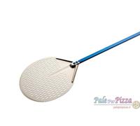 Pala pizza alluminio forata tonda 33 cm manico 1.20 mt