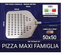 PALA PIZZA FAMIGLIA 50 x50 201-CM FORATA LINEA BLU ALLUMINIO PROF TIPO GIMETAL