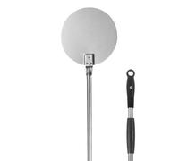 Gi.Metal Small Turning Pizza Peel with Black Sliding, Heat Resistant Grip Handle by