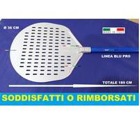 PALA PIZZA TONDA DM 36 FORATA LINEA BLU 189CM ALL PROF LEGGERA TIPO GIMETAL 2025