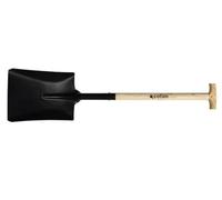 pala quadrata - pala da 340 mm con manico in legno, design aperto, ideale per giardinaggio e lavori di costruzione.