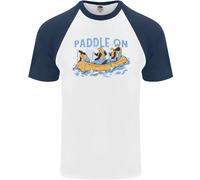 Pala Rafting Whitewater Uomo Maniche Corte Baseball Maglietta Fruit of the Loom
