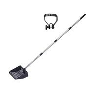 Pala regolabile per rifiuti di pollame a 3 sezioni con fori per filtro Costruzione continua in acciaio inossidabile per la pulizia dell'azienda agricola per tutte le stagioni Pala per la pulizia del