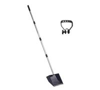 Pala regolabile per rifiuti di pollame a 3 sezioni con fori per filtro Costruzione continua in acciaio inossidabile per la pulizia dell'azienda agricola per tutte le stagioni Pala per la pulizia del