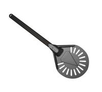 Pala Rotonda Forata Per Pizza - Spatola Professionale In Alluminio | Utensile Con Manico Lungo Per Girare | Pala Girevole Con Impugnatura Robusta In Metallo