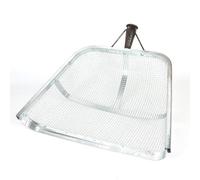 Pala setaccio da giardino in acciaio al carbonio, resistente, 47 cm, con manico rotante e manico a T, setaccio multiuso per giardinaggio e agricoltura (pala + indovinello, rete da 0,8 cm)