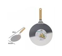 PALA SPATOLA PER PIZZA CON MANICO IN LEGNO PALETTA TAGLIERE TONDO 49X30,5CM 7418