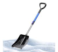 Pala telescopica ergonomica in ferro PP | Strumento per aratro invernale | Detergente per esterni | da giardinaggio regolabile per l'inverno, esterno, casa, garage, terrazza, Co