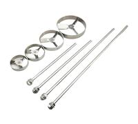Pala Turbina da Laboratorio in Acciaio Inox 304 Ø50-100 mm o Asta di Dispersione 300 mm - Rotonda per Miscelazione e Agitazione(Rod(Length 300mm))