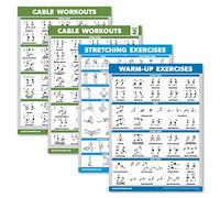 Palace Learning: 4 poster per allenamento con macchina via cavo, volume 1 e 2 + stretching + riscaldamento (LAMINATO, 45,7 x 61 cm)