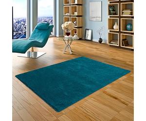 PALACE - Tappeto Shaggy a Pelo Alto - Blu Verde - 17 Dimensioni