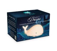 paladin pharma 27042 Lampada da Notte per Bambini Sweet Dreams in Silicone, Ricarica con USB Tipo C, Balena, Cambia Fino a 7 Colori, 15cm x 12cm x 15cm